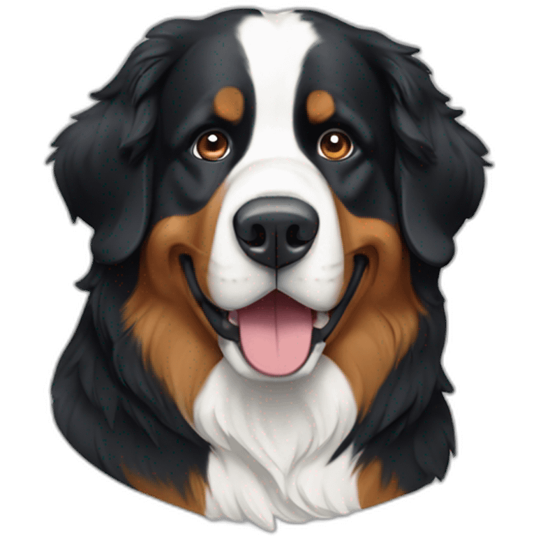 bernese mountain dog driving in arctic emoji