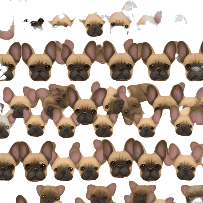 Select French bulldog light brown and black no white emoji