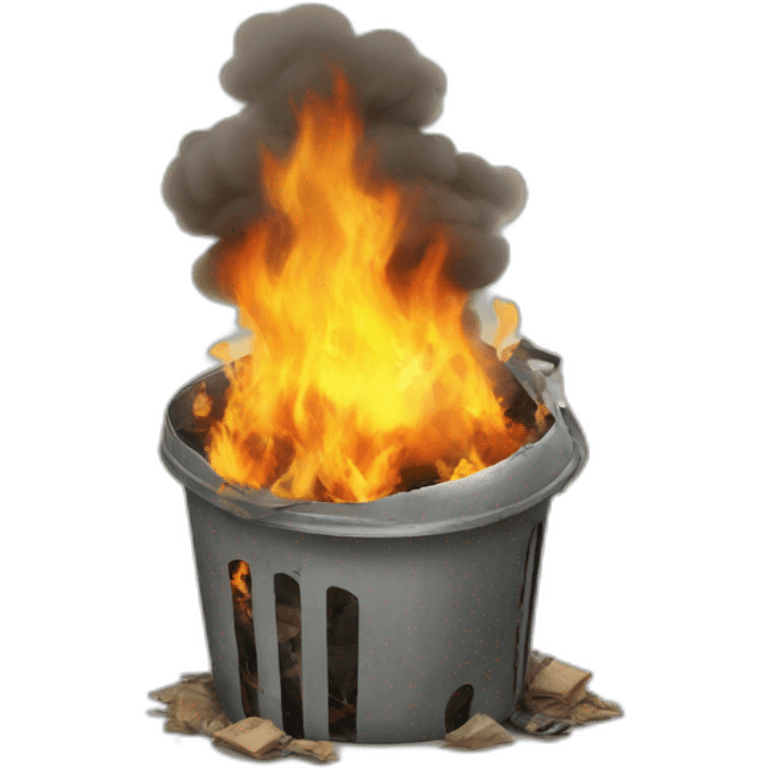 Israel in burning trash emoji