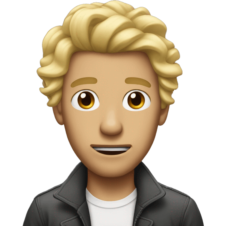 Guy with bad hair blonde emoji