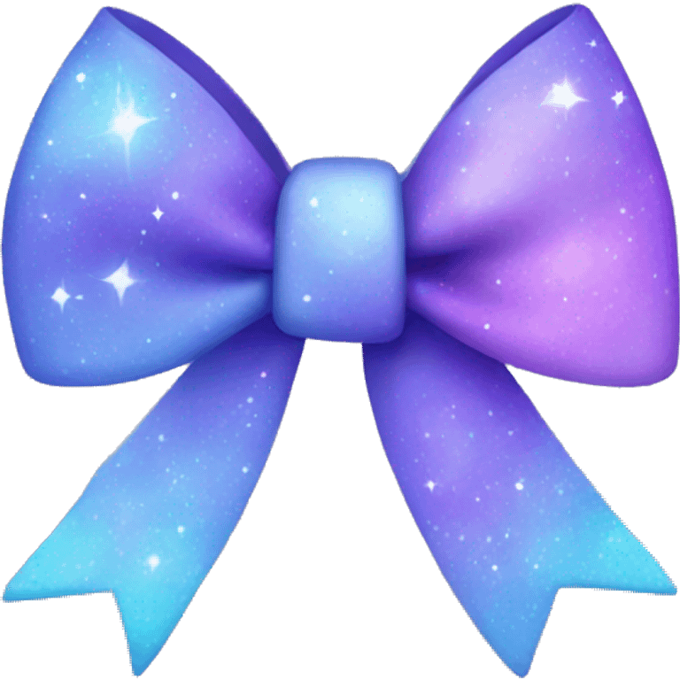 pastel blue and purple galaxy bow emoji