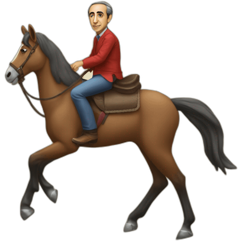 Éric Zemmour sur un chameau emoji