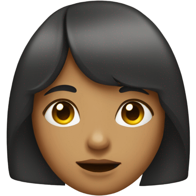 Tab girl with bangs smoking emoji