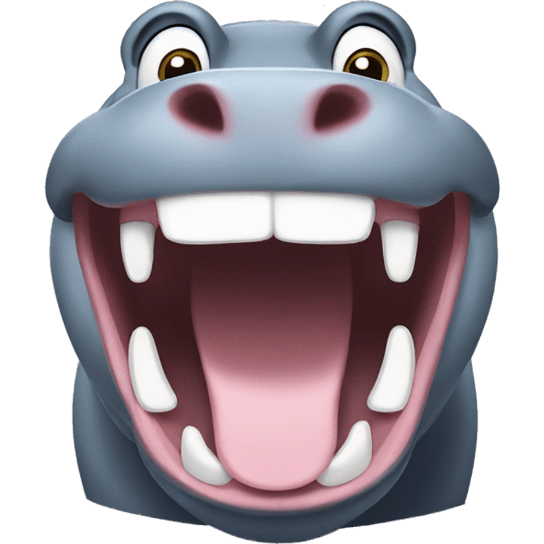 laughing hippo emoji