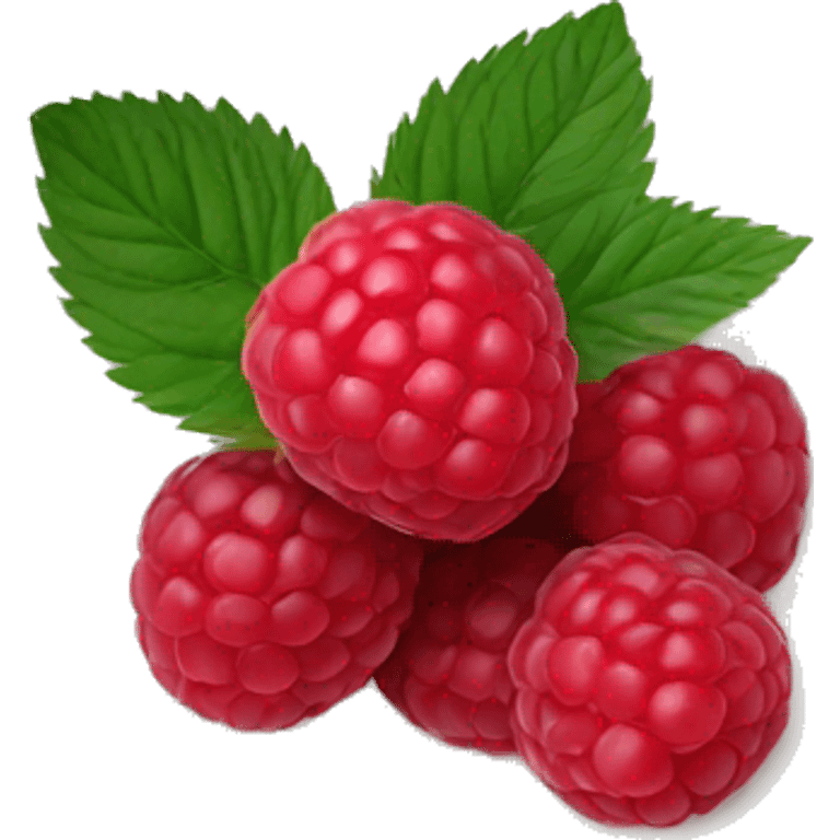 raspberries in a white bowl  emoji