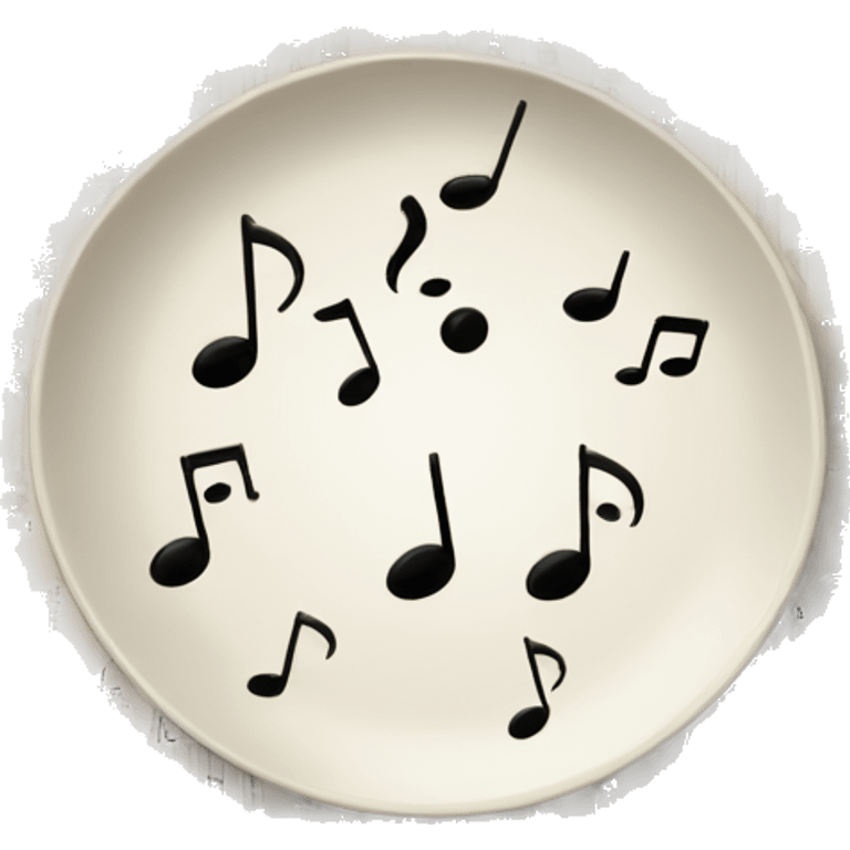 big plate of music notes emoji