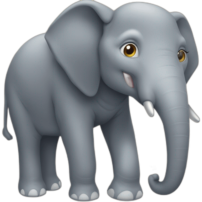 Chat sur un élèphant emoji