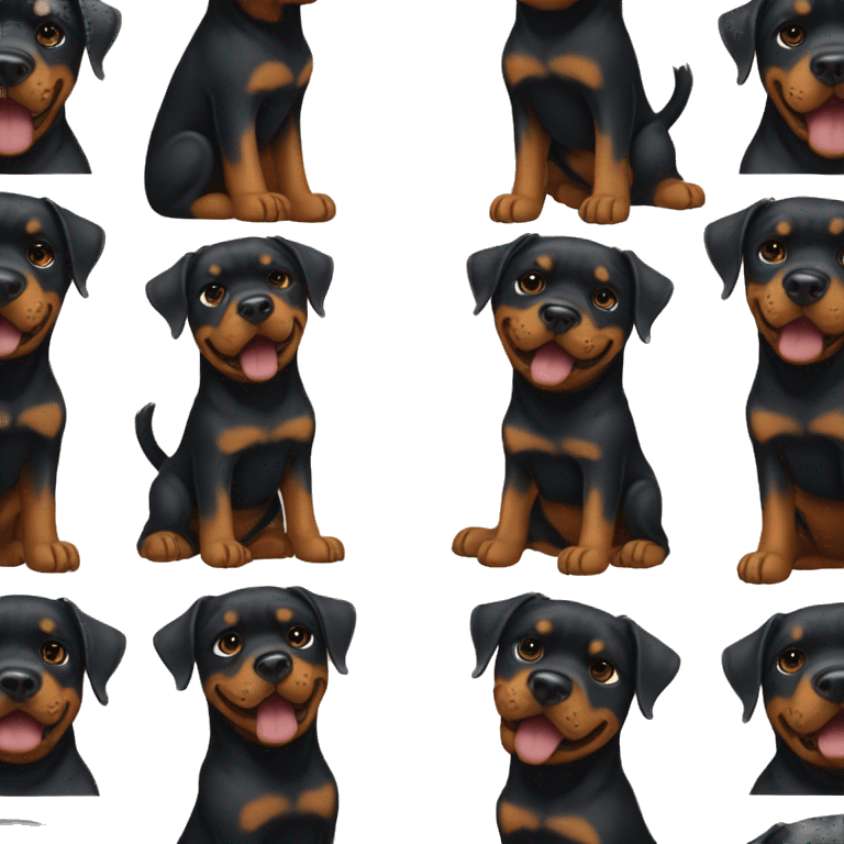 Rottweiler playing  emoji