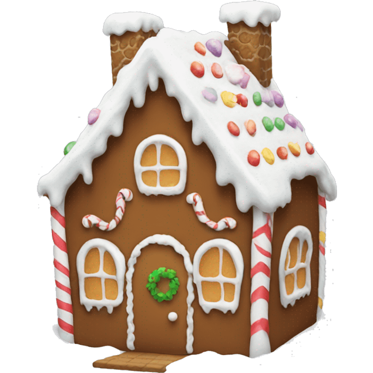 Snowy Gingerbread house emoji