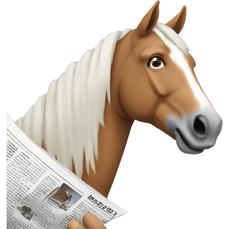 Horse read a newspaper  emoji