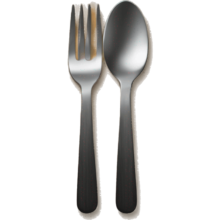 fork and spoon wooden emoji