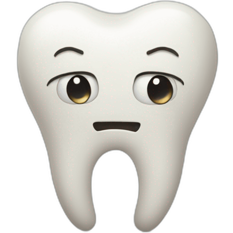 sad tooth emoji