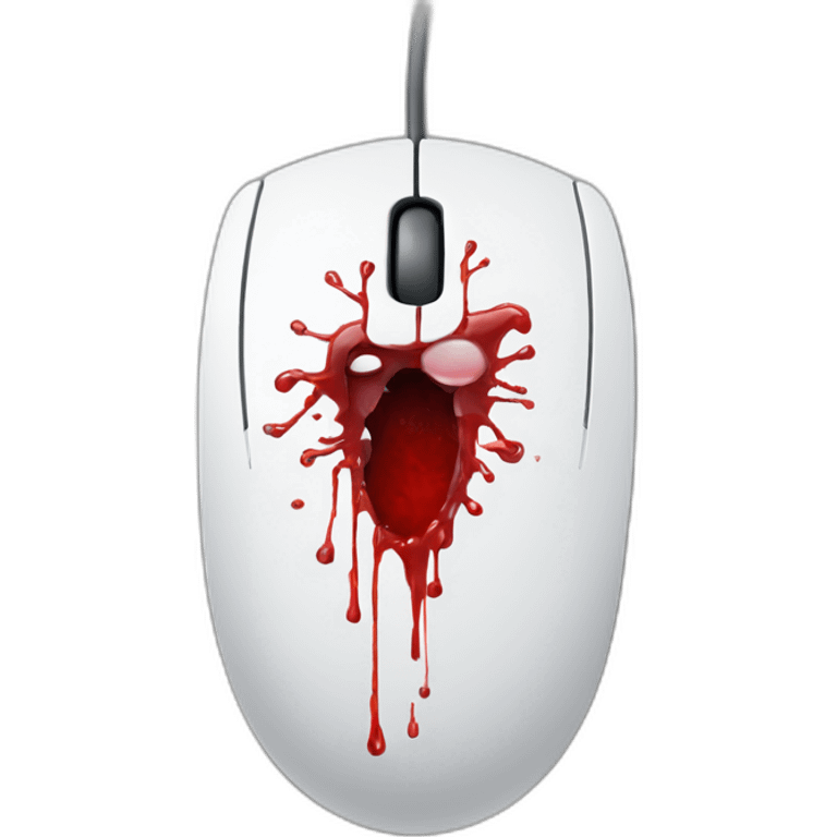 bloody computer mouse emoji