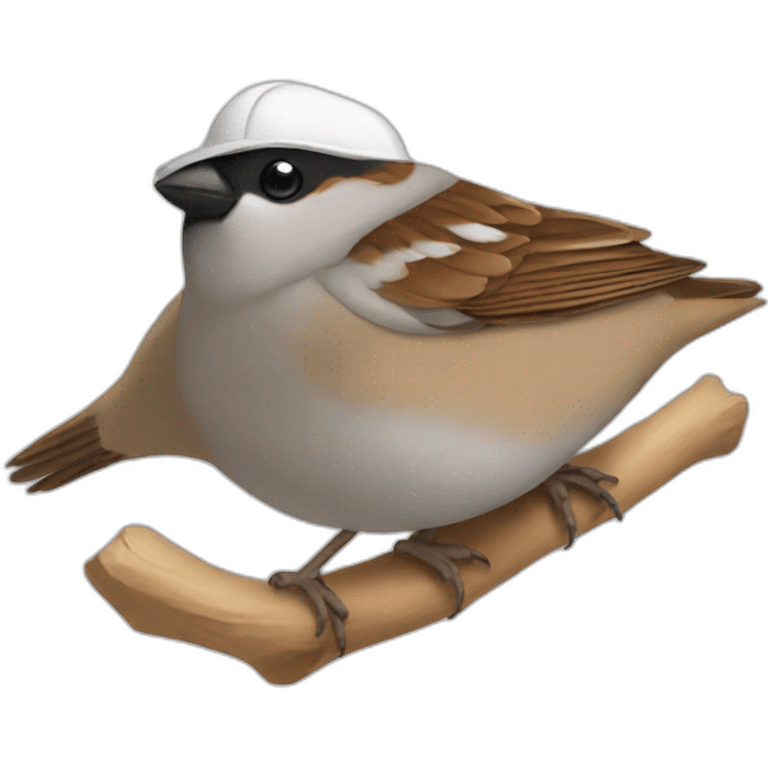 sparrow-with-cap emoji