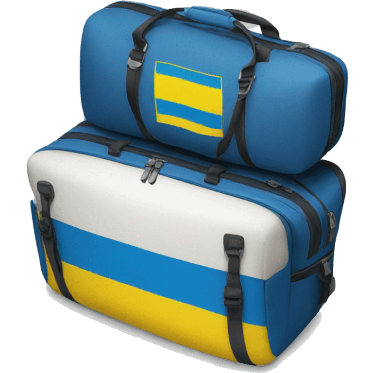 travel bag with ukrainian flag emoji