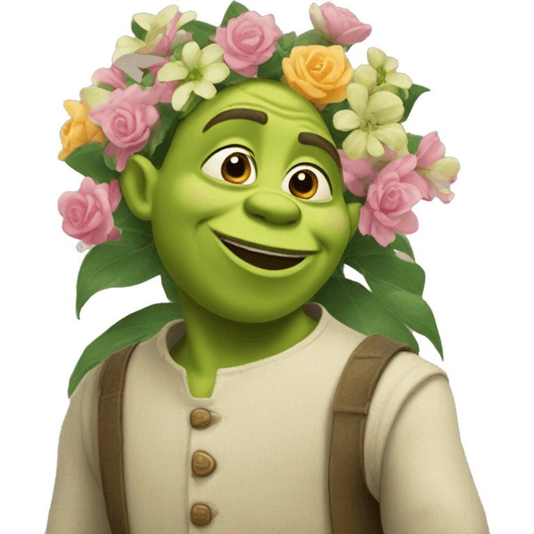 Shreck with flowers  emoji