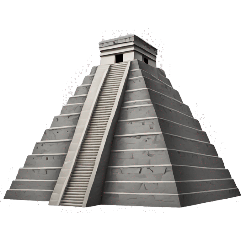 Gray Aztec pyramid facing forward emoji