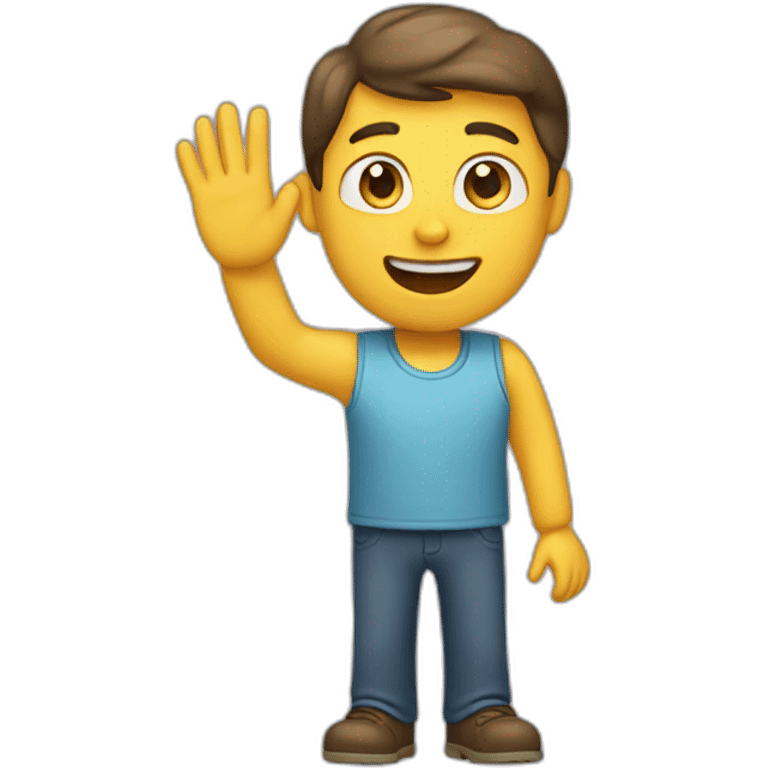 Waving bye person  emoji