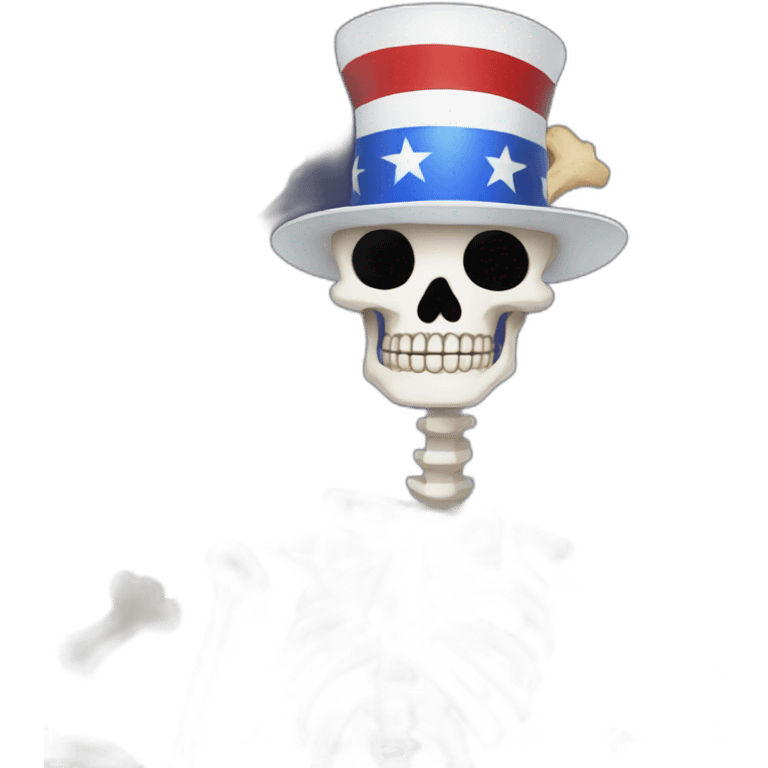 uncle sam as a skeleton emoji