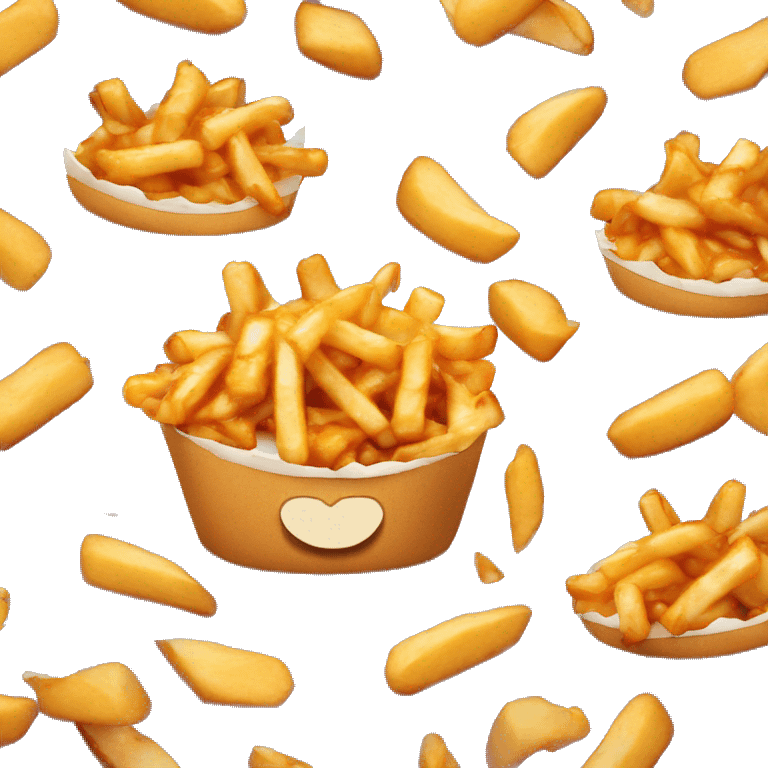 Poutine qui mange un menus macdo emoji