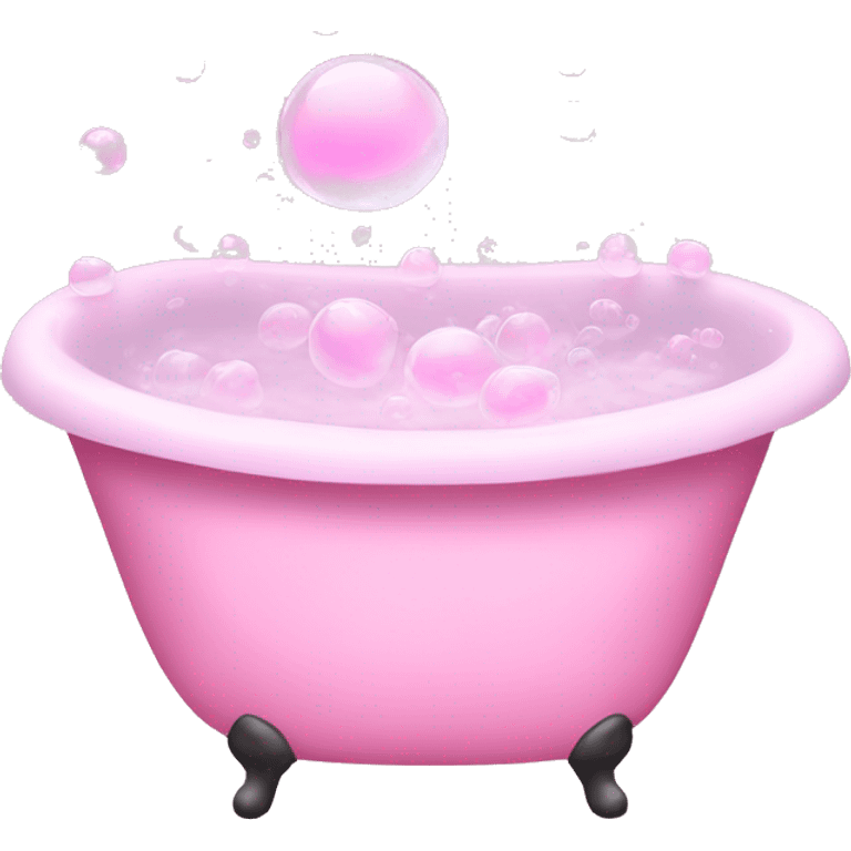 bubble bath in light pink emoji