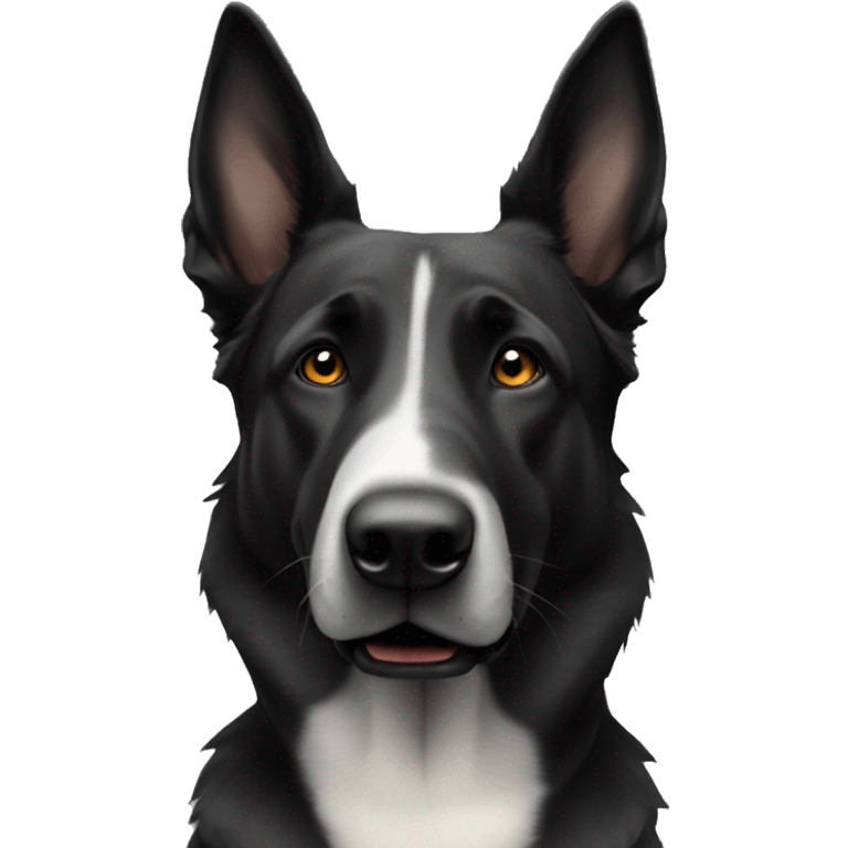 Black and white Dutch shepherd  emoji