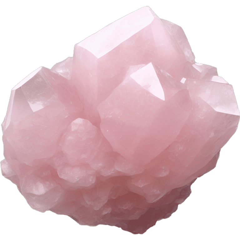 Rose quartz crystal cluster  emoji