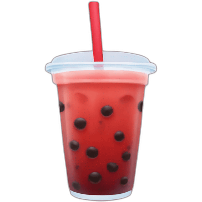 Red boba tea emoji