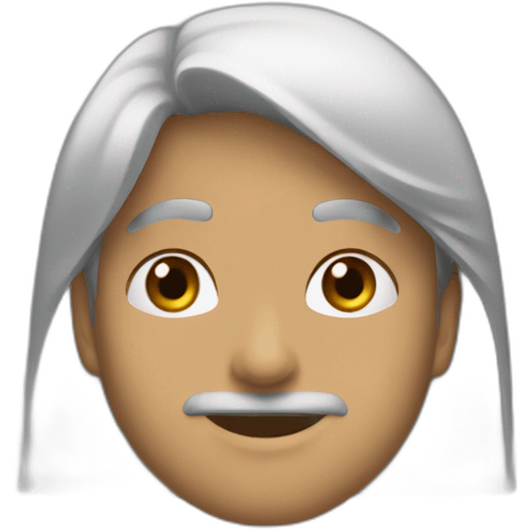 رجل شعره زهريّ ويلبس قناع emoji