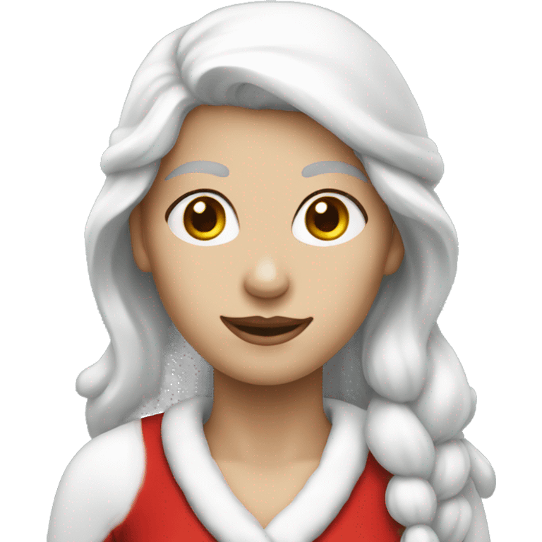 woman santa with white skin emoji