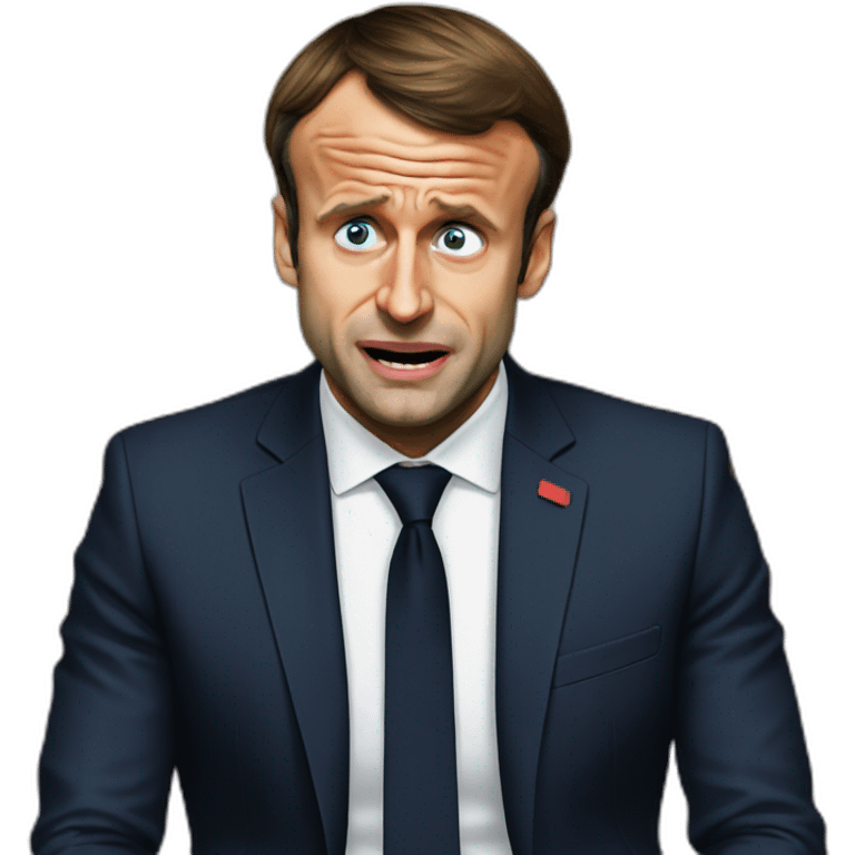 emmanuel macron crying emoji