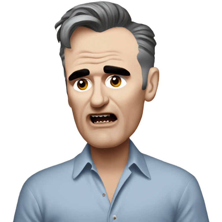 Morrissey eating meat emoji