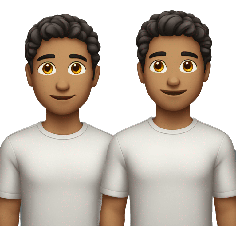 Spanish Twin brothers young adults emoji