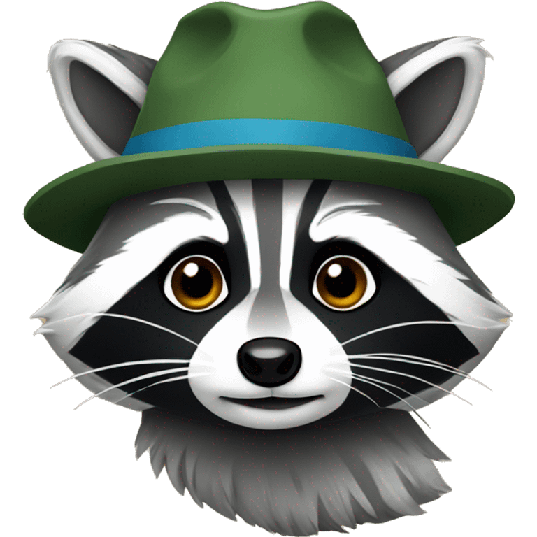 raccoon wearing hat emoji