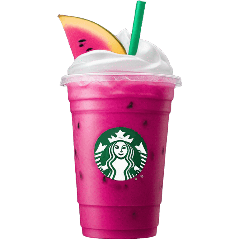 Starbucks mango dragonfruit refresher emoji