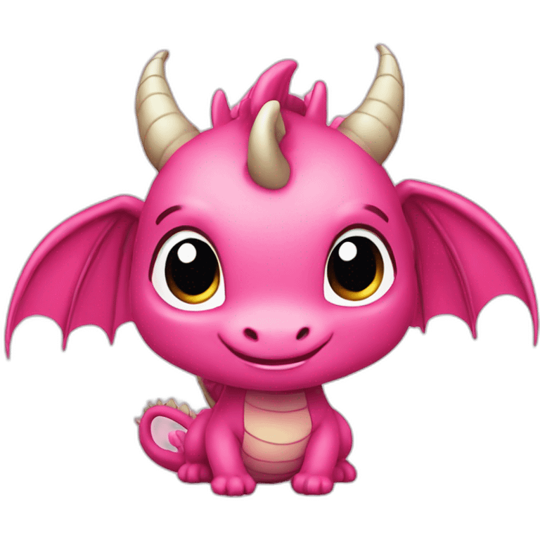 dragon cute pink heartshape emoji