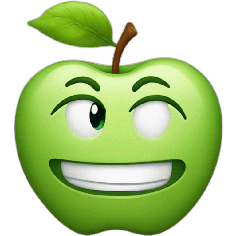 smirking apple emoji