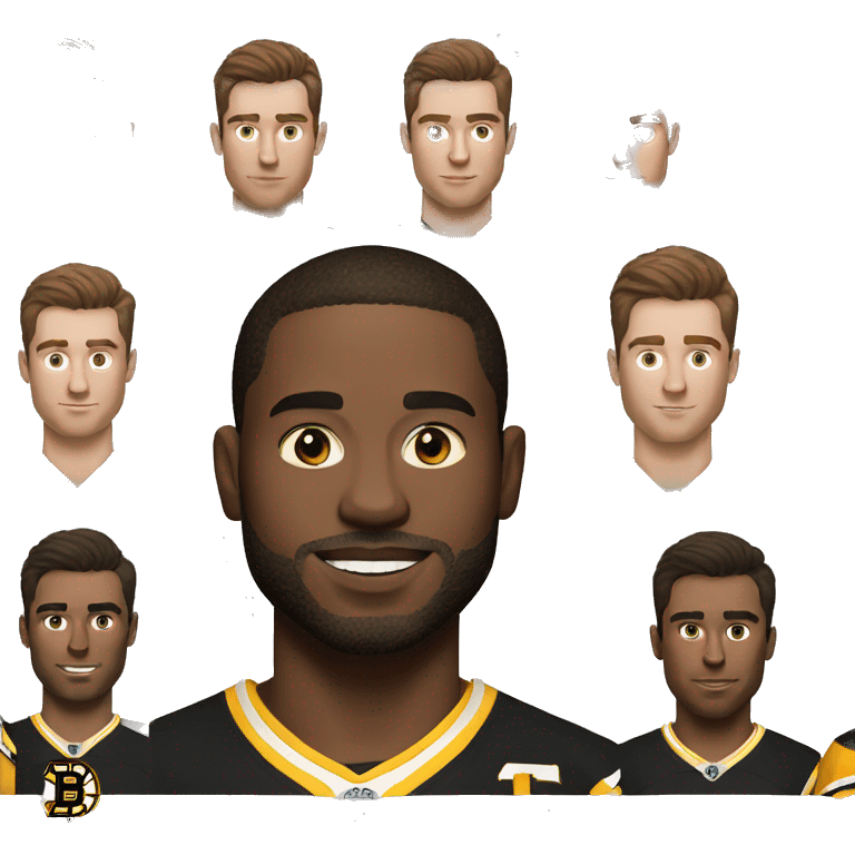 player on the boston bruins white male no beard brown hair emoji