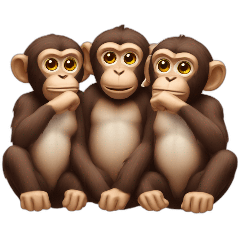 three wise monkeys emoji