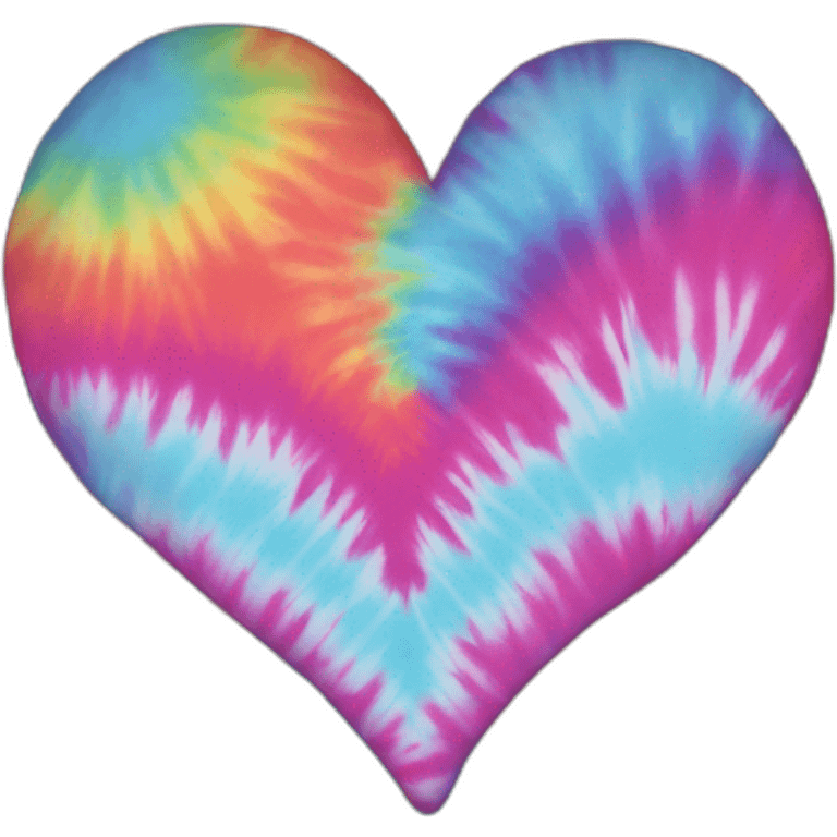 Tie dye heart emoji