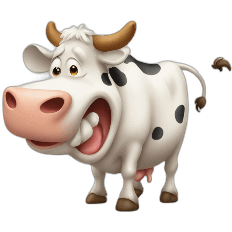 a farting cow emoji