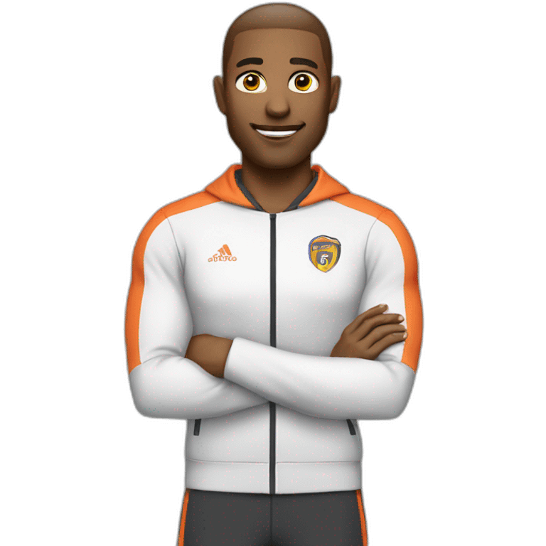 A male football director wearing tracksuit  emoji