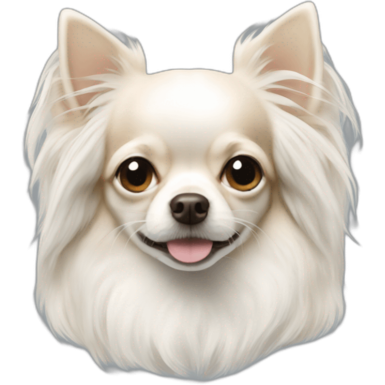 white long haired chihuahua emoji