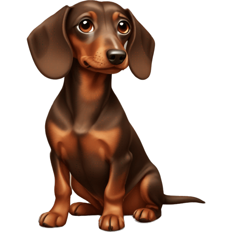 brown dachshund emoji