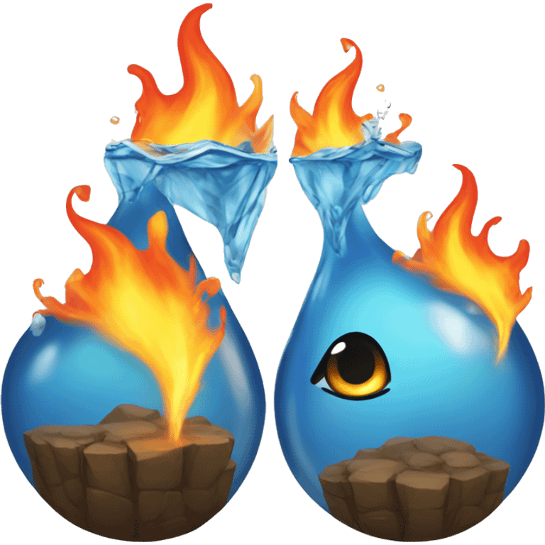 Water and fire emoji