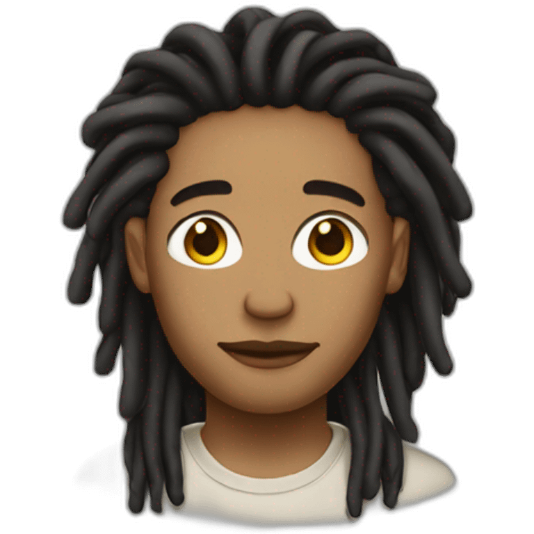 light skin black man with locs emoji