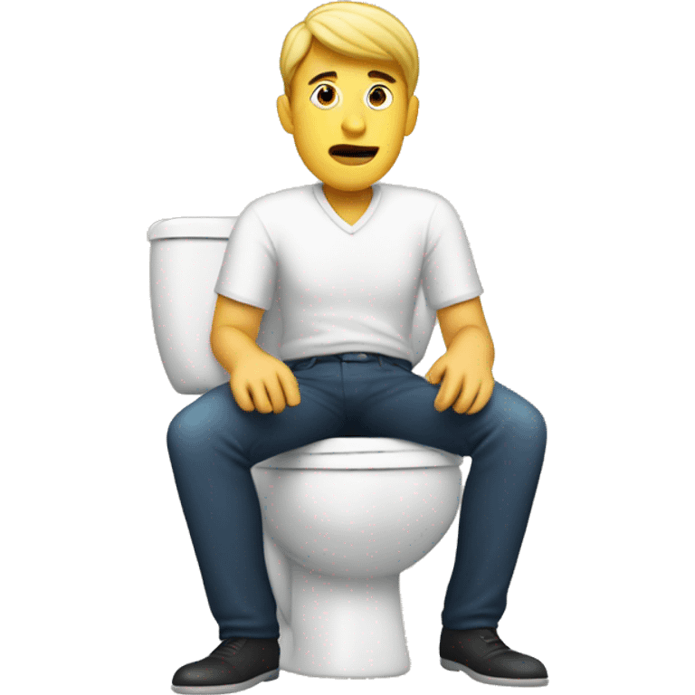 Man on toilet emoji