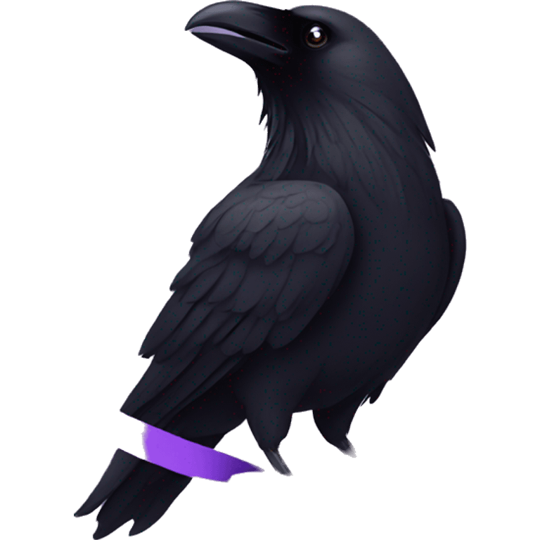 Raven With a ribbon  emoji