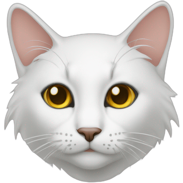 Cat white emoji