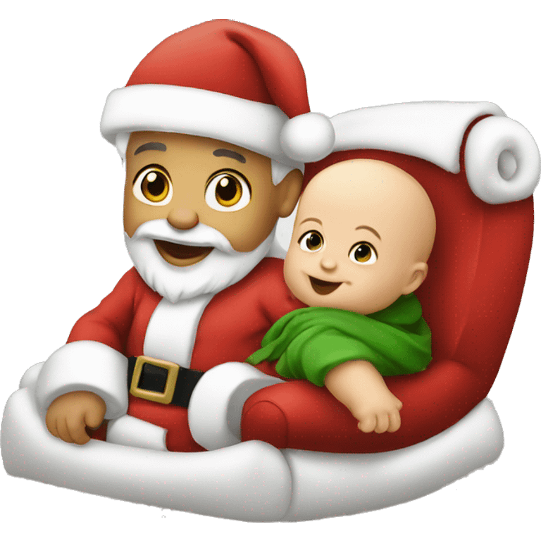 Baby with Santa emoji